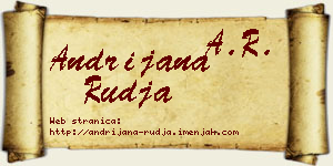 Andrijana Rudja vizit kartica